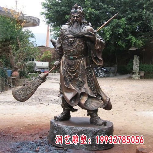 銅雕拿刀關公 江西關公青銅雕塑加工廠的藝術傳承與現代工藝