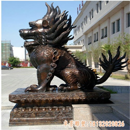 門口銅雕麒麟 新鄉(xiāng)麒麟鑄銅雕塑價格與匠心工藝探秘